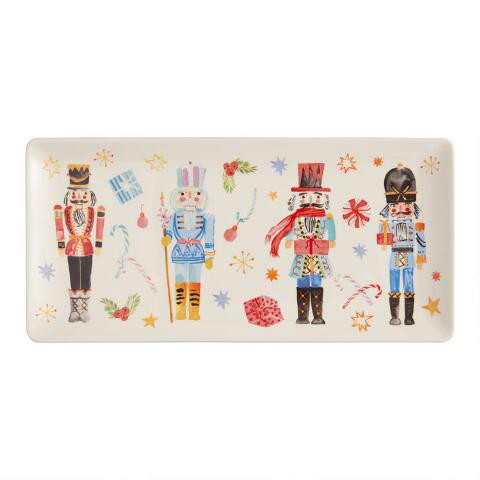 Watercolor Nutcracker Serving Platter | World Market