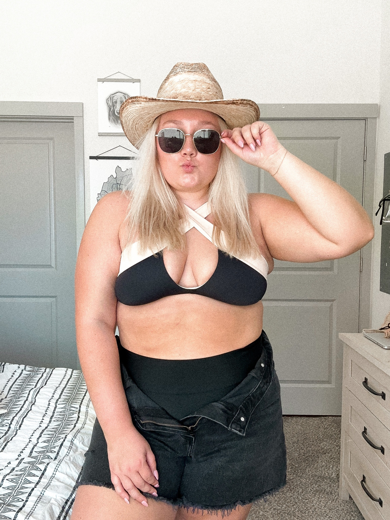 Free people swim - xl top didn’t fit horribly but xl bottom didn’t work for me! 

#LTKswim #LTKcurves