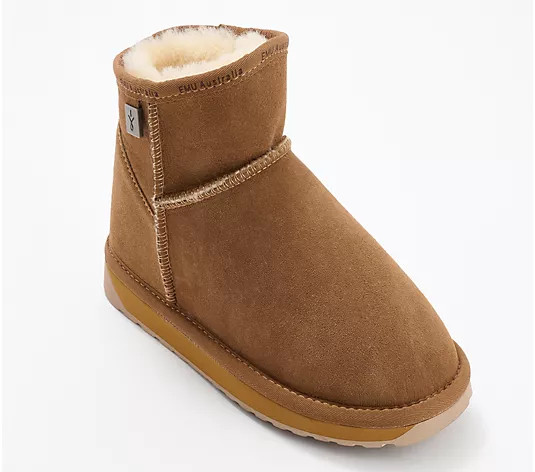 EMU Australia Water-Resistant Sheepskin Boots - Platinum Slim Darling | QVC