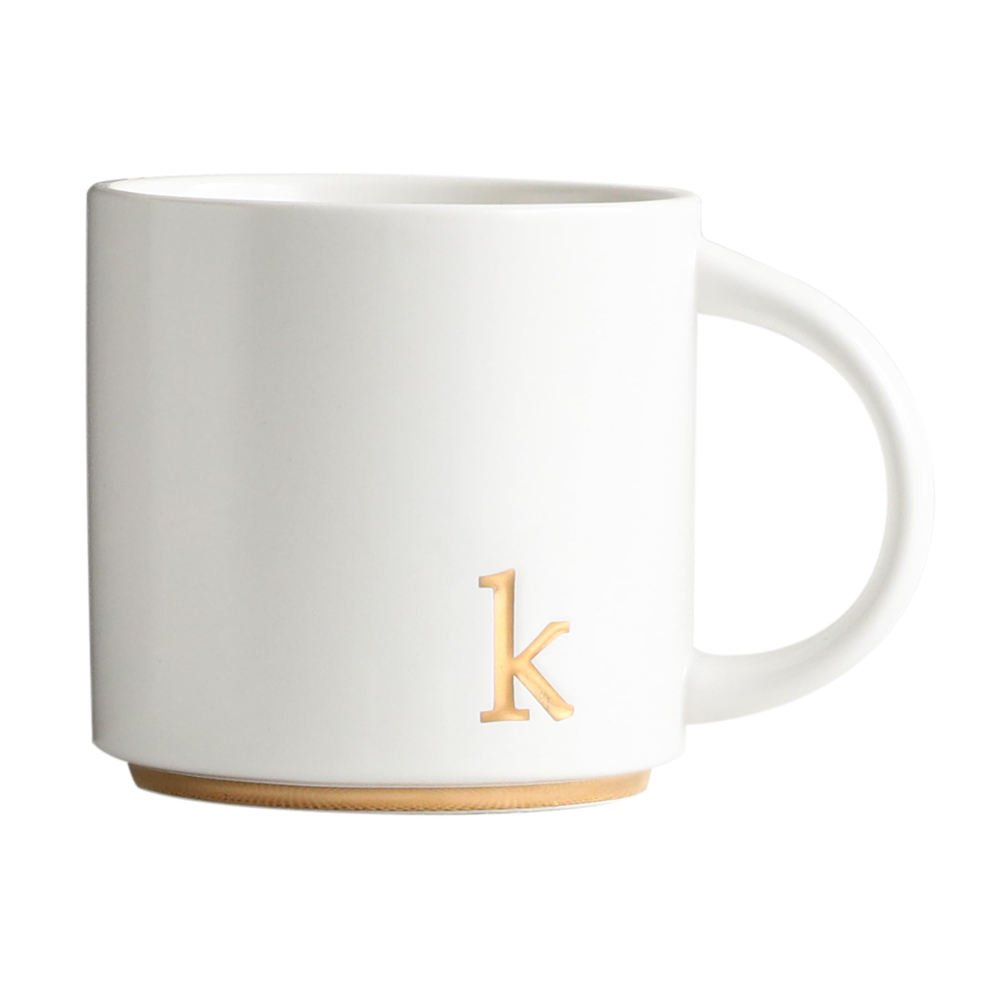COLLECTIVE HOME - Monogram Ceramic Mugs, 15 oz Golden Initial Coffee Cups, Elegant Alphabet Tea M... | Amazon (US)