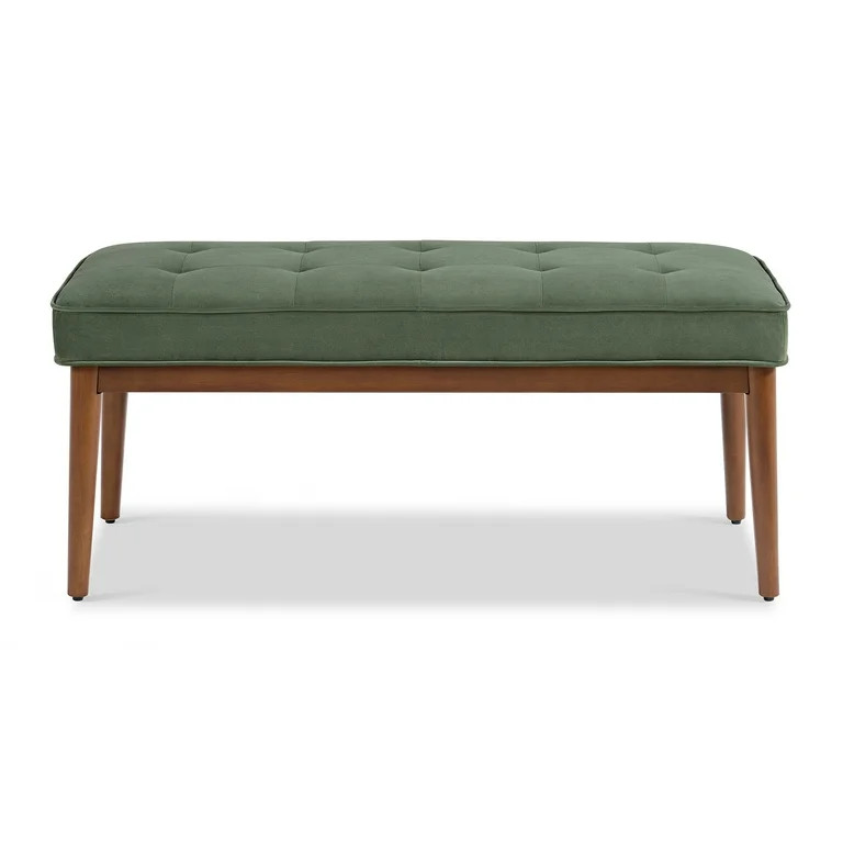Better Homes & Gardens Colton Upholstered Accent Bench, Olive | Walmart (US)