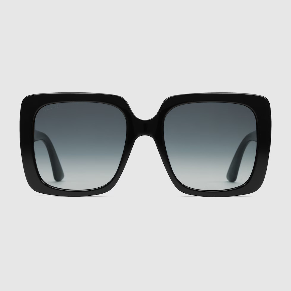 Rectangular-frame acetate sunglasses | Gucci (UK)