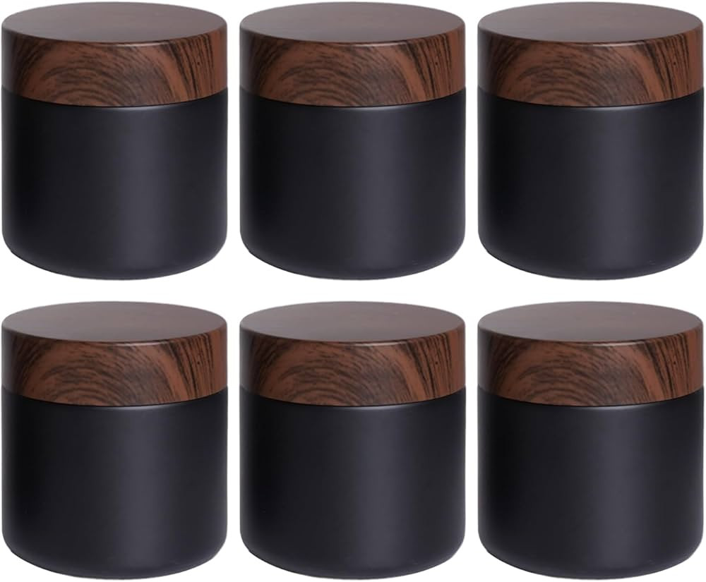 6Pcs 3.53 oz Small Travel Lotion Containers with lids Glass Sample Empty Round Cosmetic Jar Bottl... | Amazon (US)