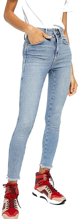 Free People We The Free Raw High-Rise Jeggings | Amazon (US)