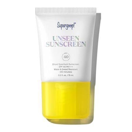 Supergoop! Unseen Sunscreen, 0.5 oz - SPF 40 PA+++ Reef-Friendly, Broad Spectrum Face Sunscreen &... | Amazon (US)