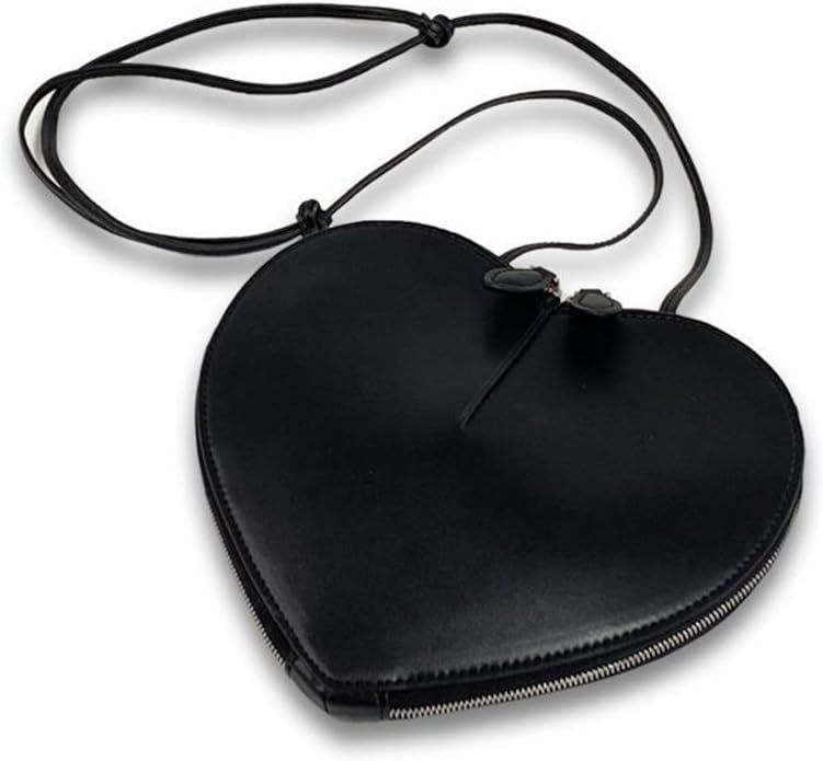 Women's strap shoulder bag, stylish heart-shaped crossbody bag. Show personality trend leather ba... | Amazon (US)