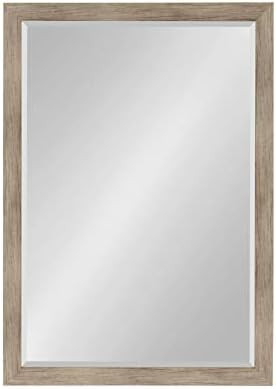 DesignOvation Beatrice Framed Wall Mirror, 27x39, Rustic Brown | Amazon (US)