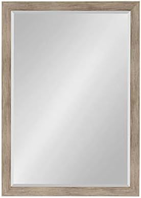 DesignOvation Beatrice Framed Wall Mirror, 27x39, Rustic Brown | Amazon (US)