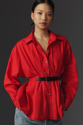 By Anthropologie Belted Buttondown Shirt | Anthropologie (US)