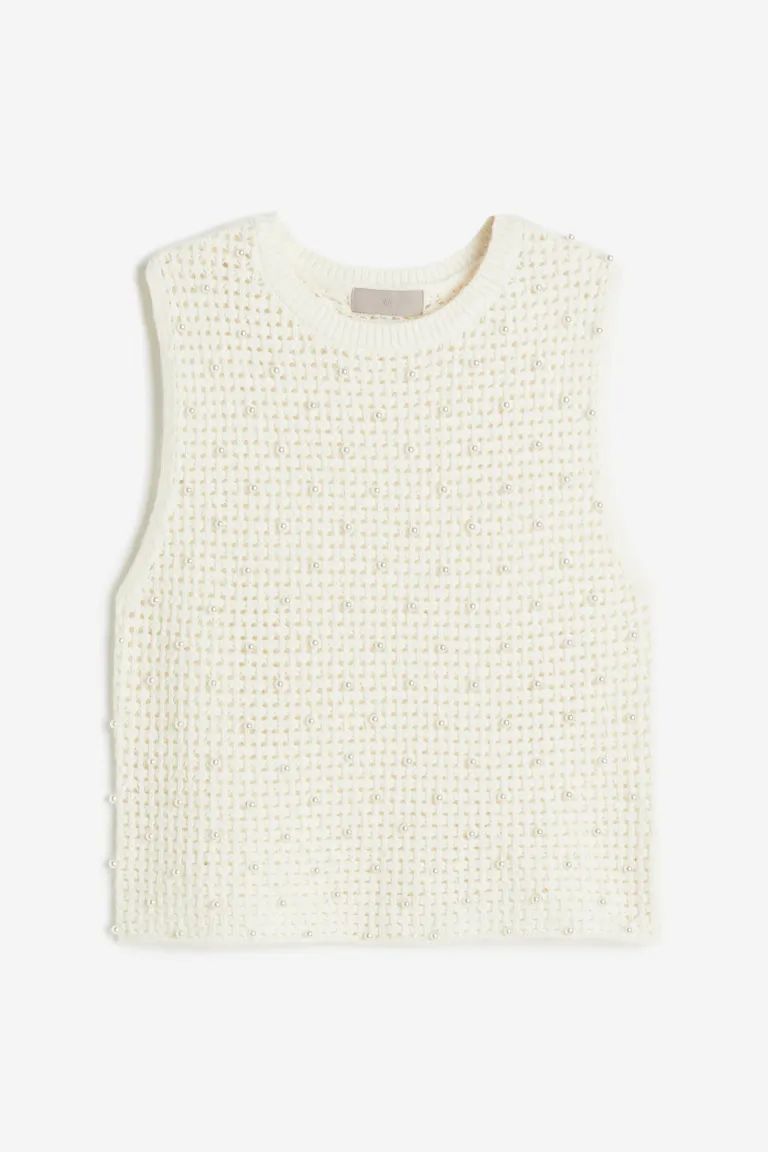 Bead-decorated Sweater Vest | H&M (US + CA)