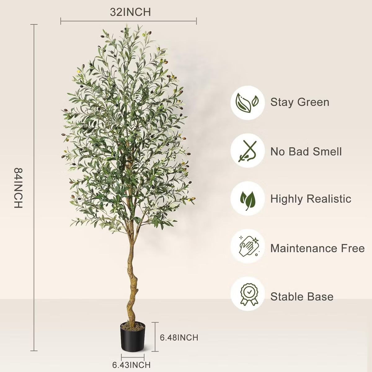 Whizmax Olive Trees Artificial, 7FT Tall Olive Tree Plants, Faux Olive Tree with Realistic Trunk,... | Target