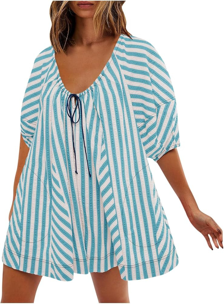 Hvyesh Jumpsuits for Women Dressy Casual, Onesie Hot Shot Romper Shorts, Dress Romper Doop, Summe... | Amazon (US)