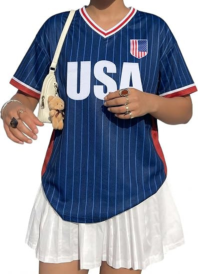 Soccer Cup 2026 Soccer Shirt for Women Mexico Jersey Brazil Jersey Y2k V Neck Short Sleeve Shirt | Amazon (US)