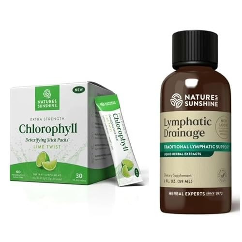 Nature's Sunshine Lymphatic Drainage & Chlorophyll Stick Packs (Lime Flavor) Bundle | Lymphatic, Detox & Immune Support | Liquid Drops + Drink Mix | Cleanse, Energize & Support Overall Wellness | Amazon (US)