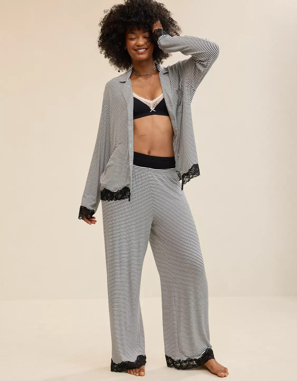 Aerie Real Soft® Rib Trouser PJ | Aerie