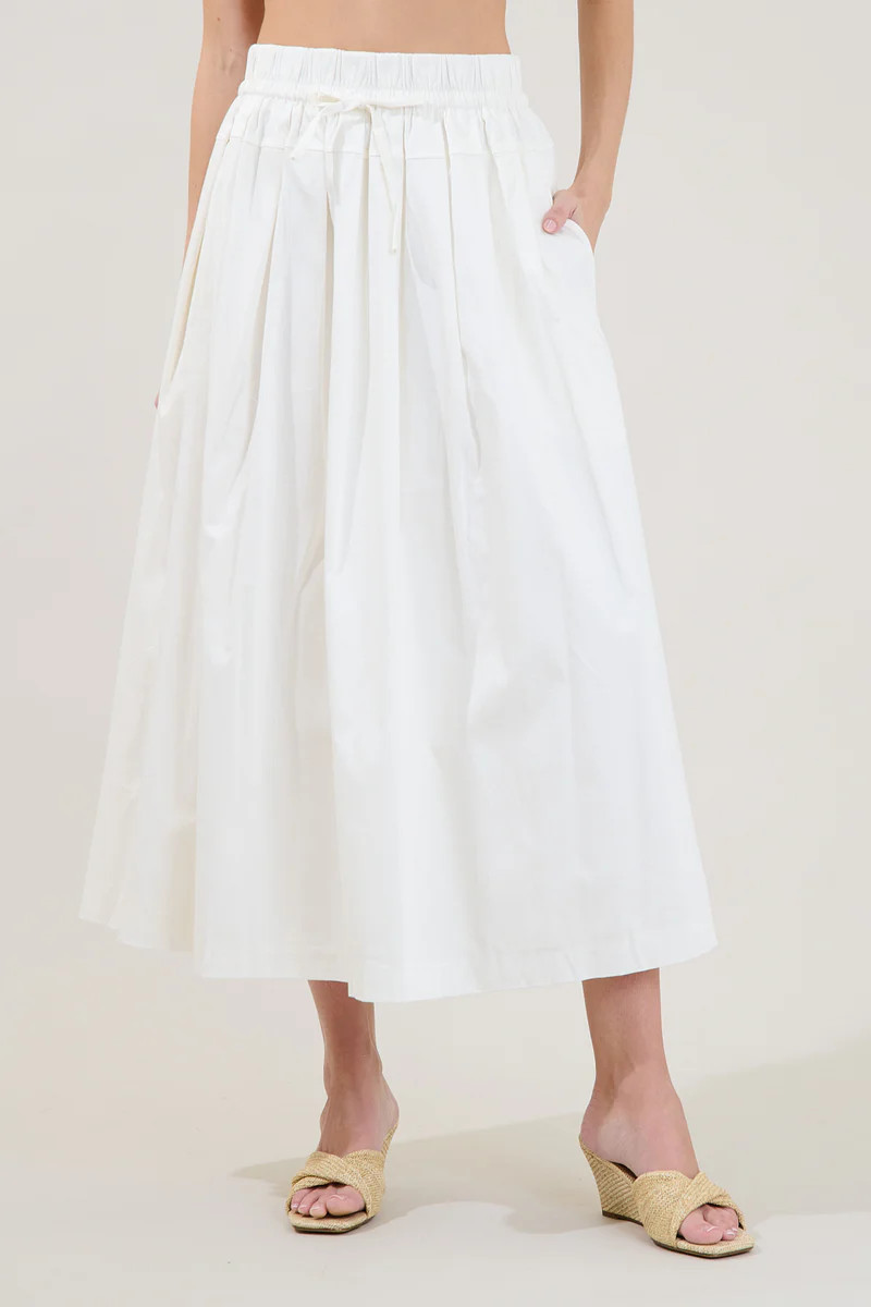 Tara Pleated Midi Skirt | Sugarlips