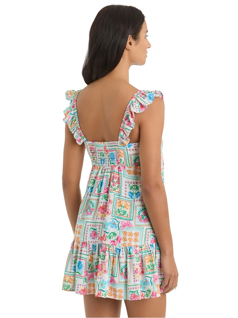 Jessica Simpson Women's Smocked Cover-Up Dress, Sizes XS-2XL | Walmart (US)