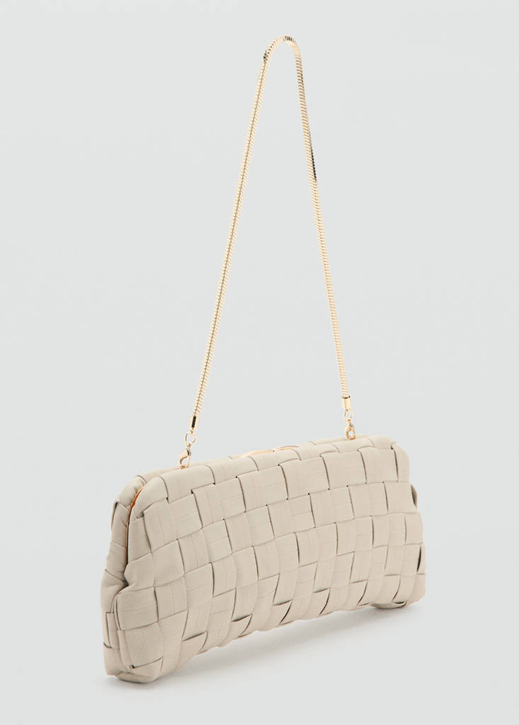 Braided handbag off white - Woman - One size - MANGO | Mango (US/MX/AU)