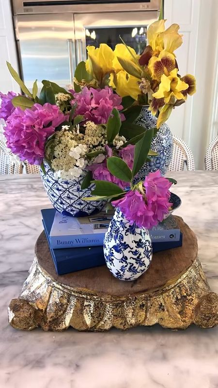 Come decorate the kitchen island with me using fresh flower clippings from our yard and my new vases from Paynes Gray. 💙🌸🤍

#LTKSeasonal #LTKhome #LTKstyletip
