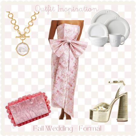 Outfit Inspiration - fall formal wedding attire and a Juliska dishes set for a gift! Add the coat of your choice depending on temperature!

#LTKwedding #LTKhome #LTKshoecrush
