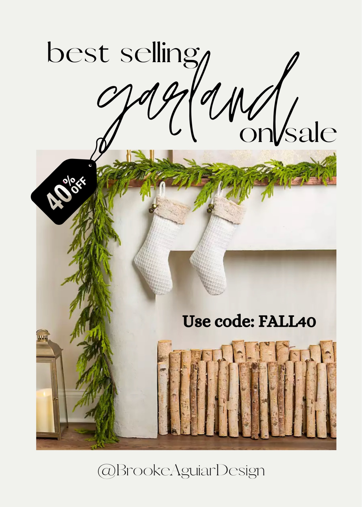 THE christmas garland of 2022 is in stock and on sale with promo code FALL40 save 40% off of the 15’ length garland! Get it early because it will sell out again! 

#LTKsalealert #LTKhome #LTKSeasonal