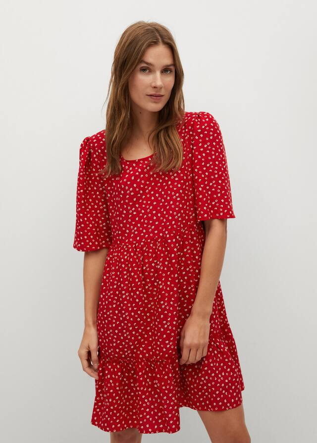 Ruffle printed dress | MANGO (US)