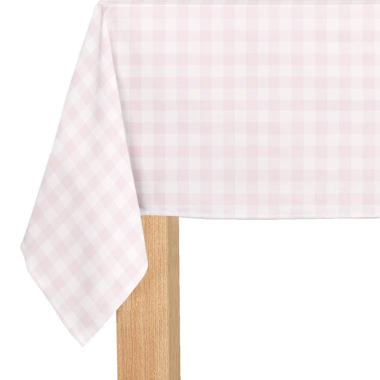 Coterie Light Pink Gingham Paper Tablecloth | Rectangle Table Cover for Bridal Shower, Baby Showe... | Amazon (US)