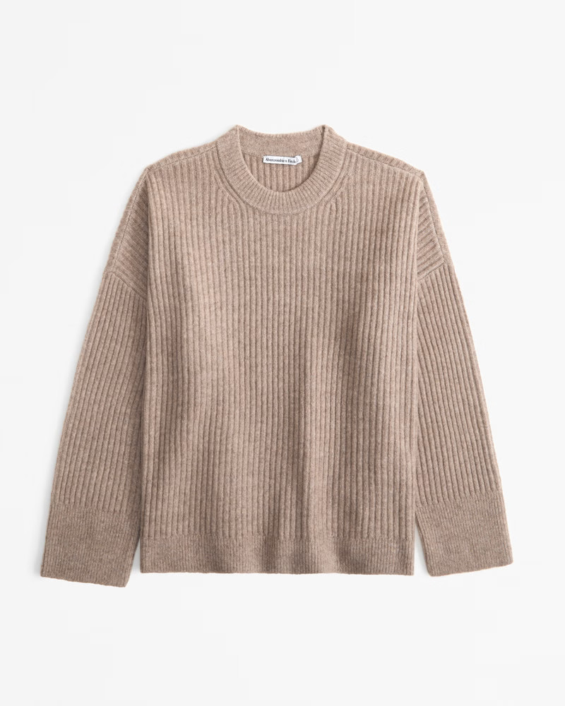 Women's Ribbed Crew Sweater | Women's New Arrivals | Abercrombie.com | Abercrombie & Fitch (US)