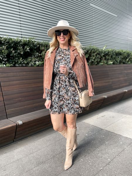 LTK Con, fall floral dress, suede jacket, lulus, tall boots, fall family pictures, fall outfit, fall fashion, ysl camera bag 

#LTKSeasonal #LTKstyletip #LTKunder100