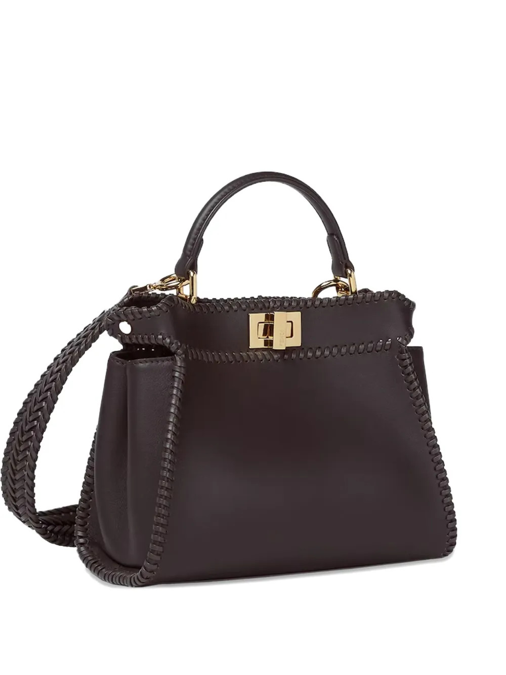FENDI Small Peekaboo Braided Tote Bag | Brown | FARFETCH CA | Farfetch Global