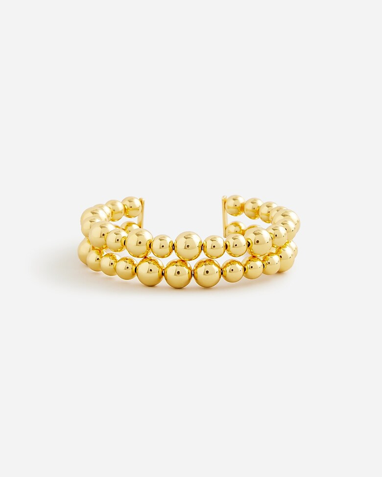 Metal ball open-cuff bracelet | J. Crew US