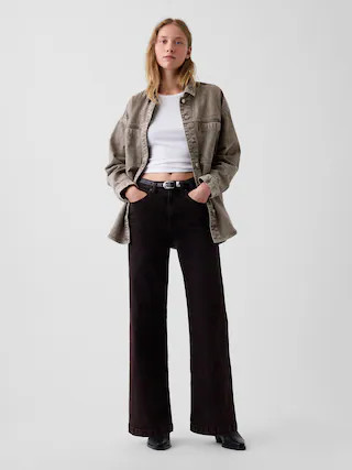 High Rise Stride Wide-Leg Jeans | Gap (US)