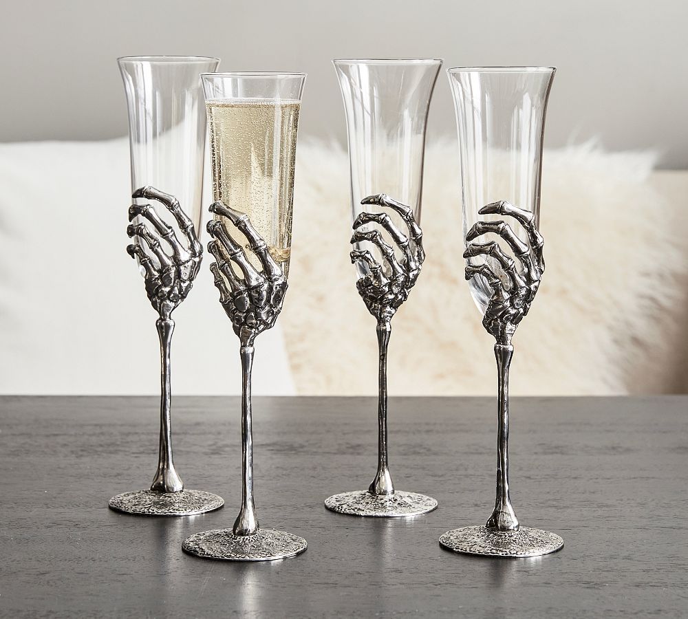 Skeleton Hand Champagne Glass | Pottery Barn (US)