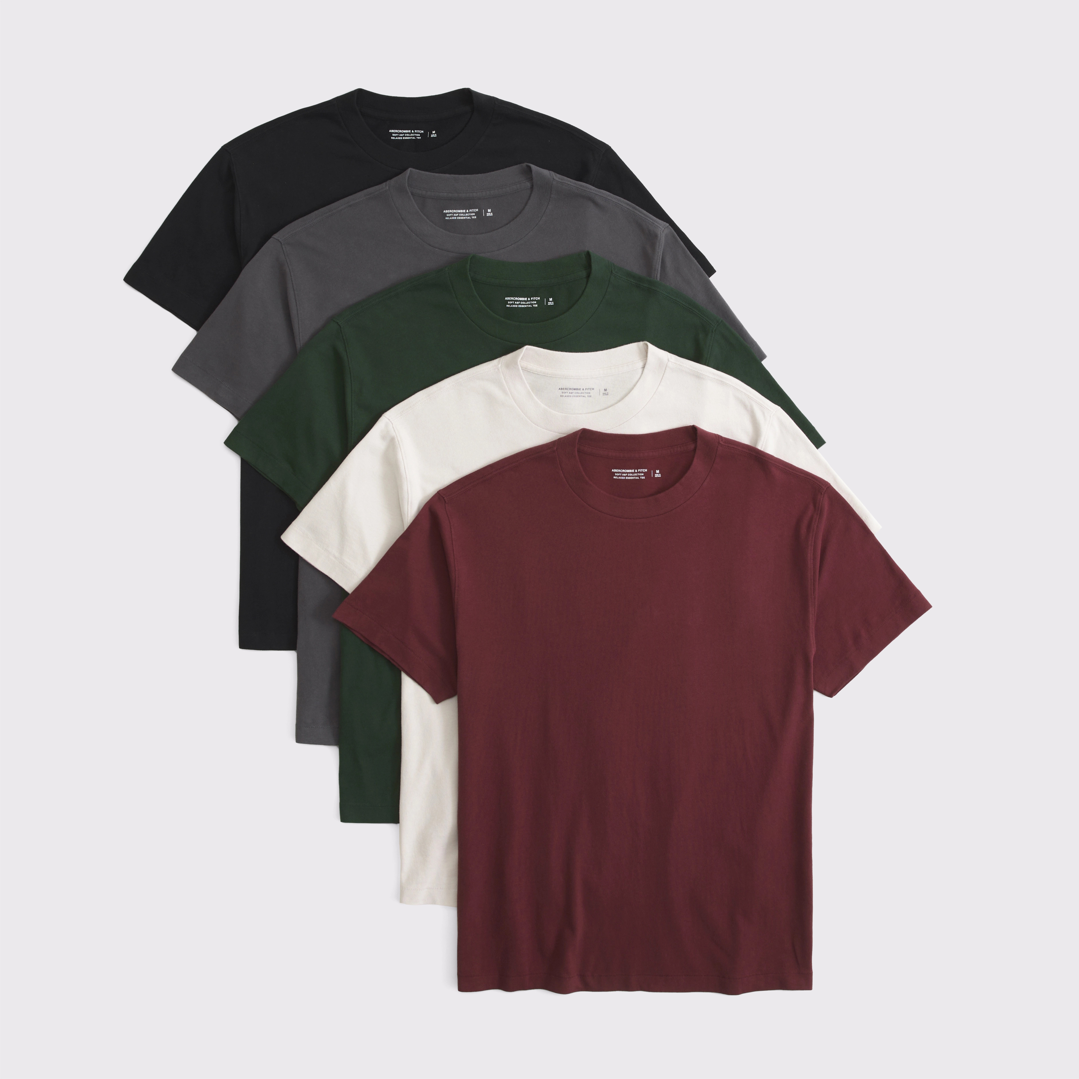 5-Pack Relaxed Essential Tees | Abercrombie & Fitch (US)