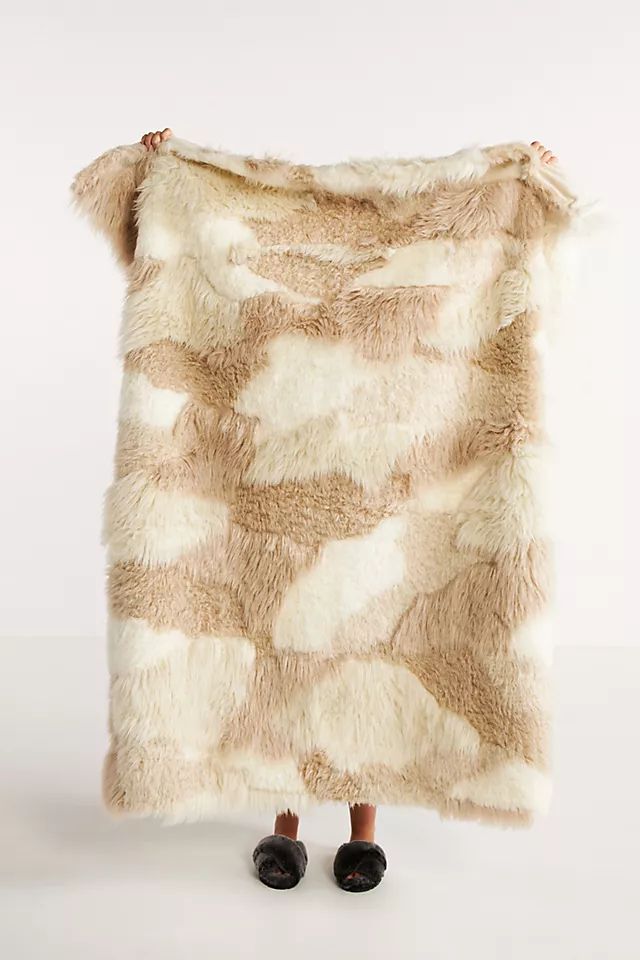 Meranda Faux Fur Throw Blanket | Anthropologie (US)