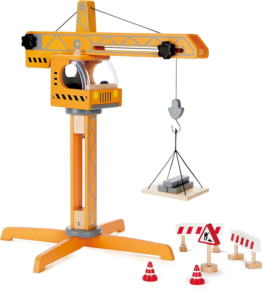 Award Winning Hape Playscapes Crane Lift Playset Yellow, L: 17.8, W: 16.5, H: 21.2 inch,unisex-ch... | Amazon (US)