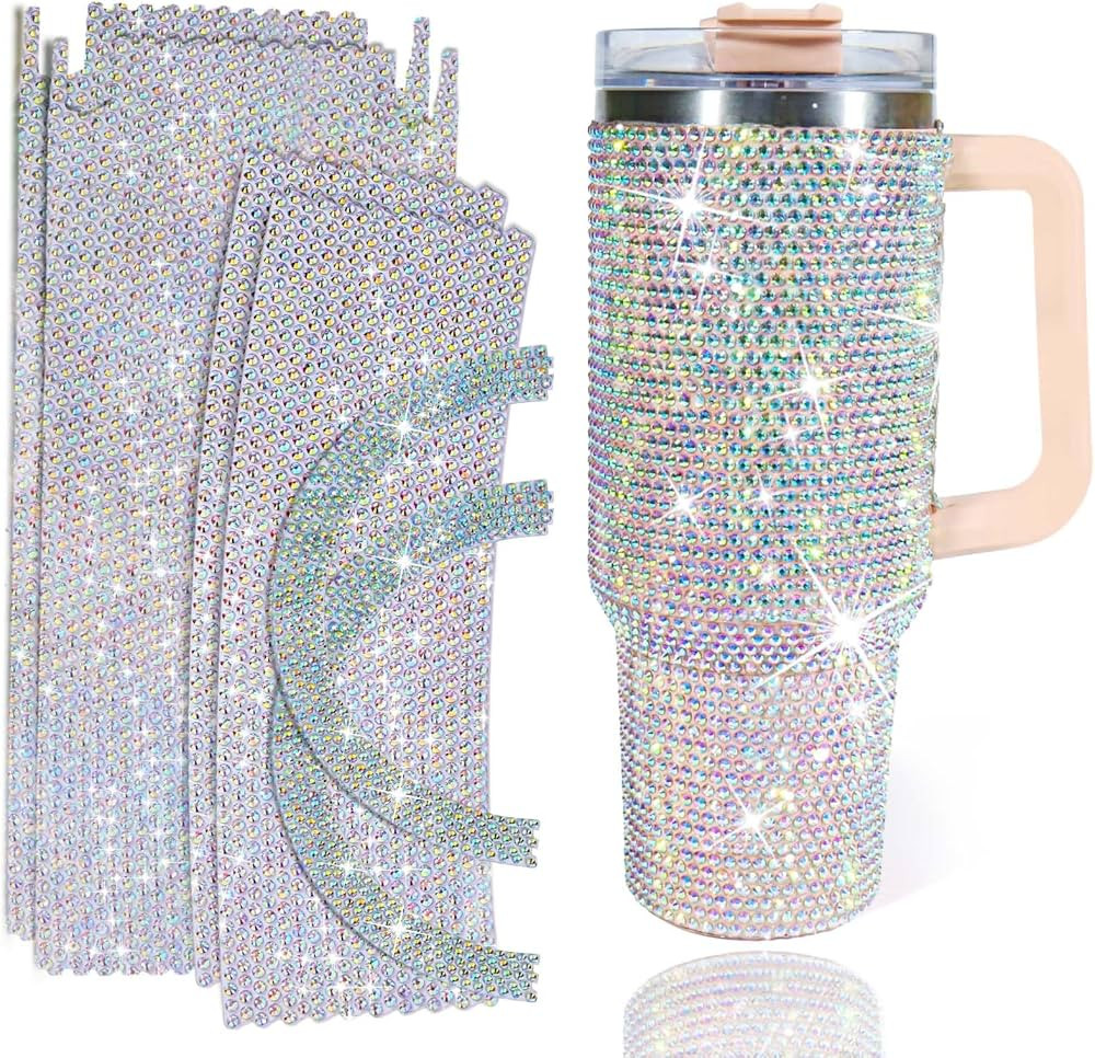 AIERSA 2Pack Rhinestone Stickers for Stanley 40oz 1.0 Tumbler,No Cutting Required,Bling Diamond S... | Amazon (US)
