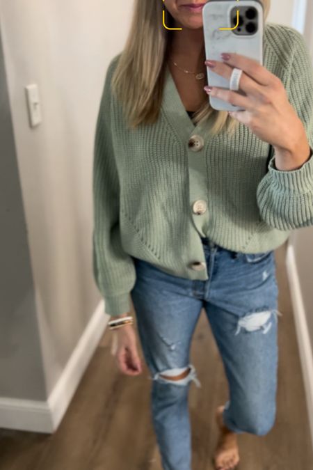 Amazon finds. Wearing a small in the sweater. 27 in jeans. Recommend sizing up one or even two in the Levi’s. 

#LTKstyletip #LTKSeasonal #LTKSpringSale