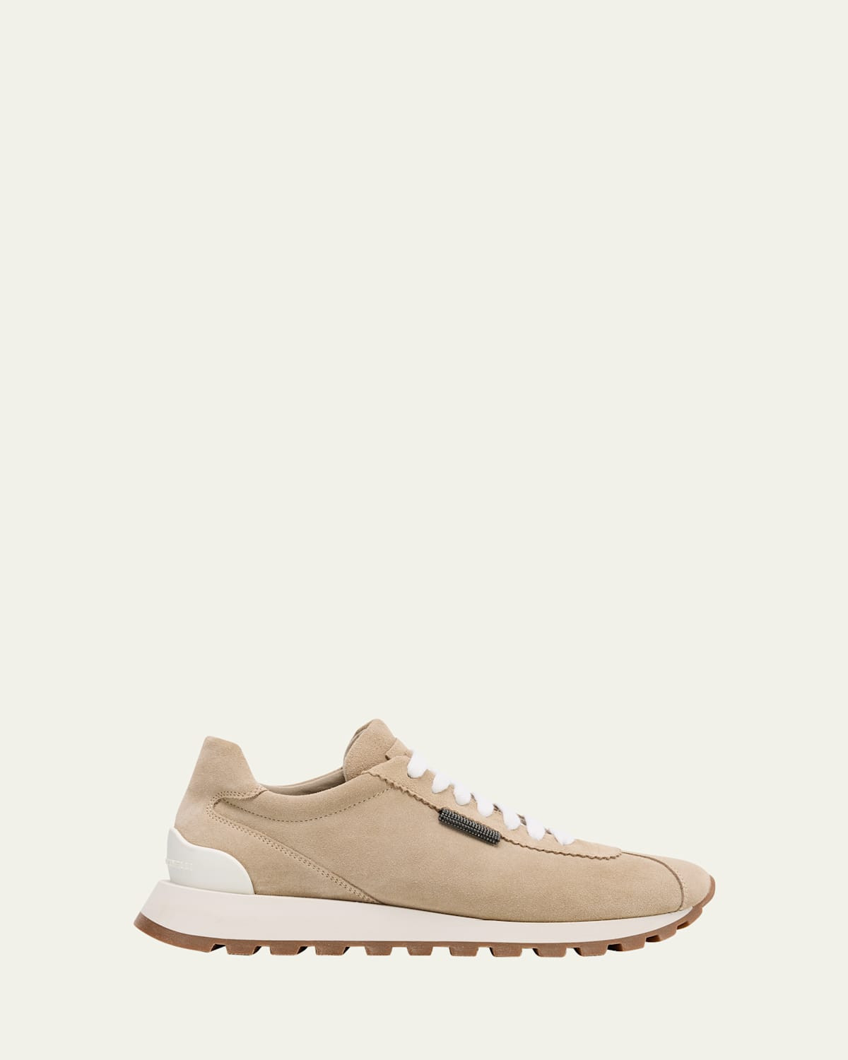 Suede Monili-Tab Runner Sneakers | Bergdorf Goodman