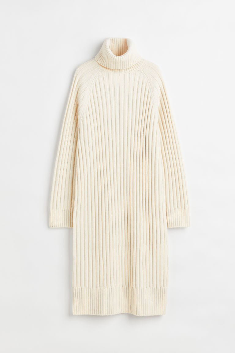 H & M - Turtleneck Dress - Beige | H&M (US + CA)