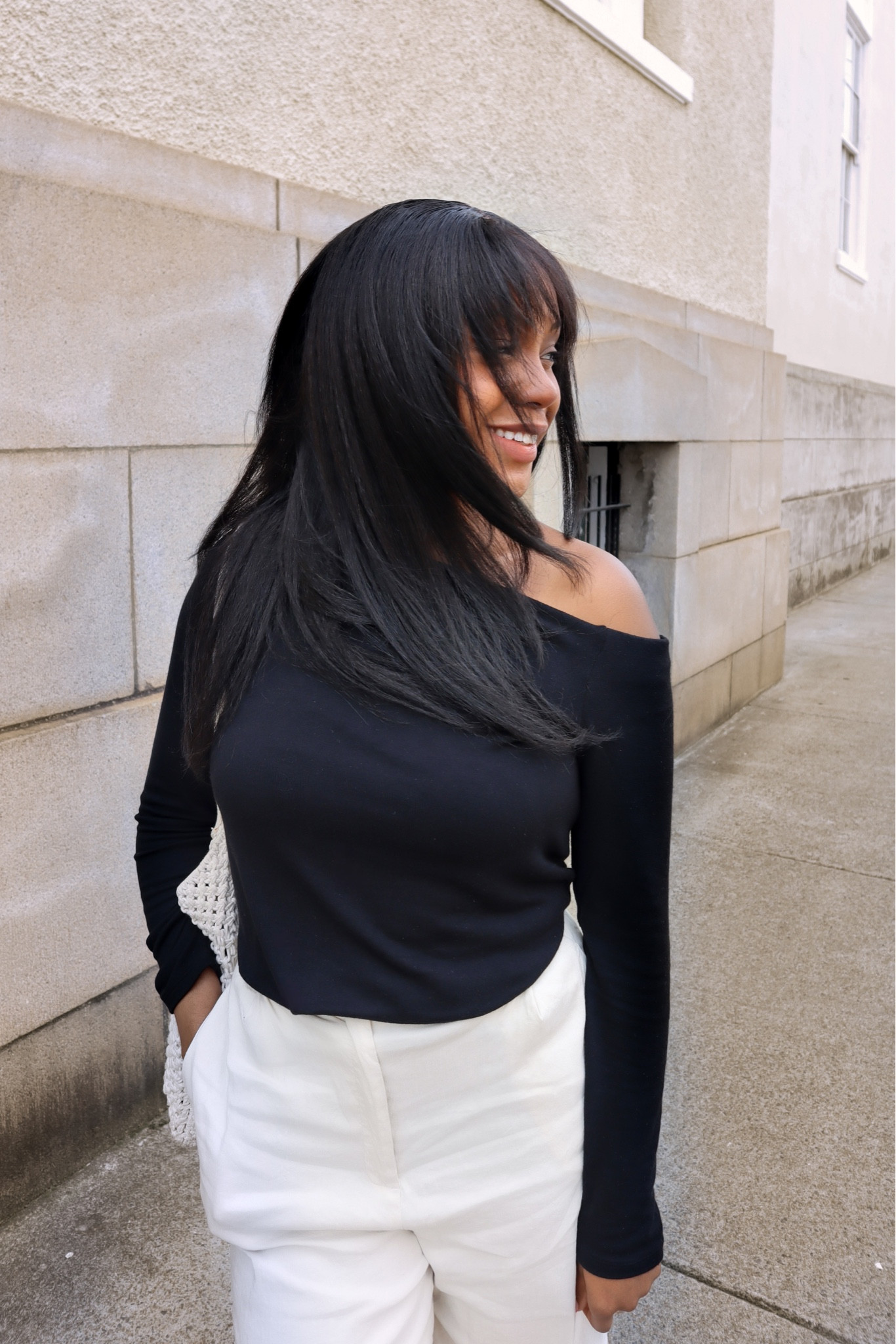 Love a good neutral outfit. The off the shoulder top is from Banana Republic is so comfortable and soft and I love that is a full length top and not cropped. I bought it in a size medium. 

#LTKfindsunder100 #LTKsalealert #LTKSeasonal