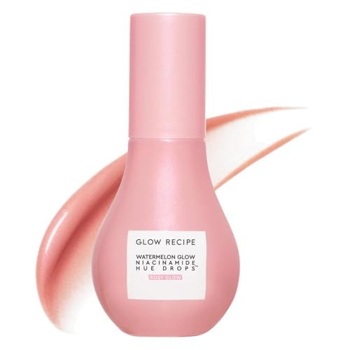 Glow Recipe Hue Drops Bronzing Drops, Tinted Face Serum, Glow Primer + Liquid Highlighter, Niacinamide + Hyaluronic Acid, Radiant Warm Glow, Rosy Glow (40ml) | Amazon (US)