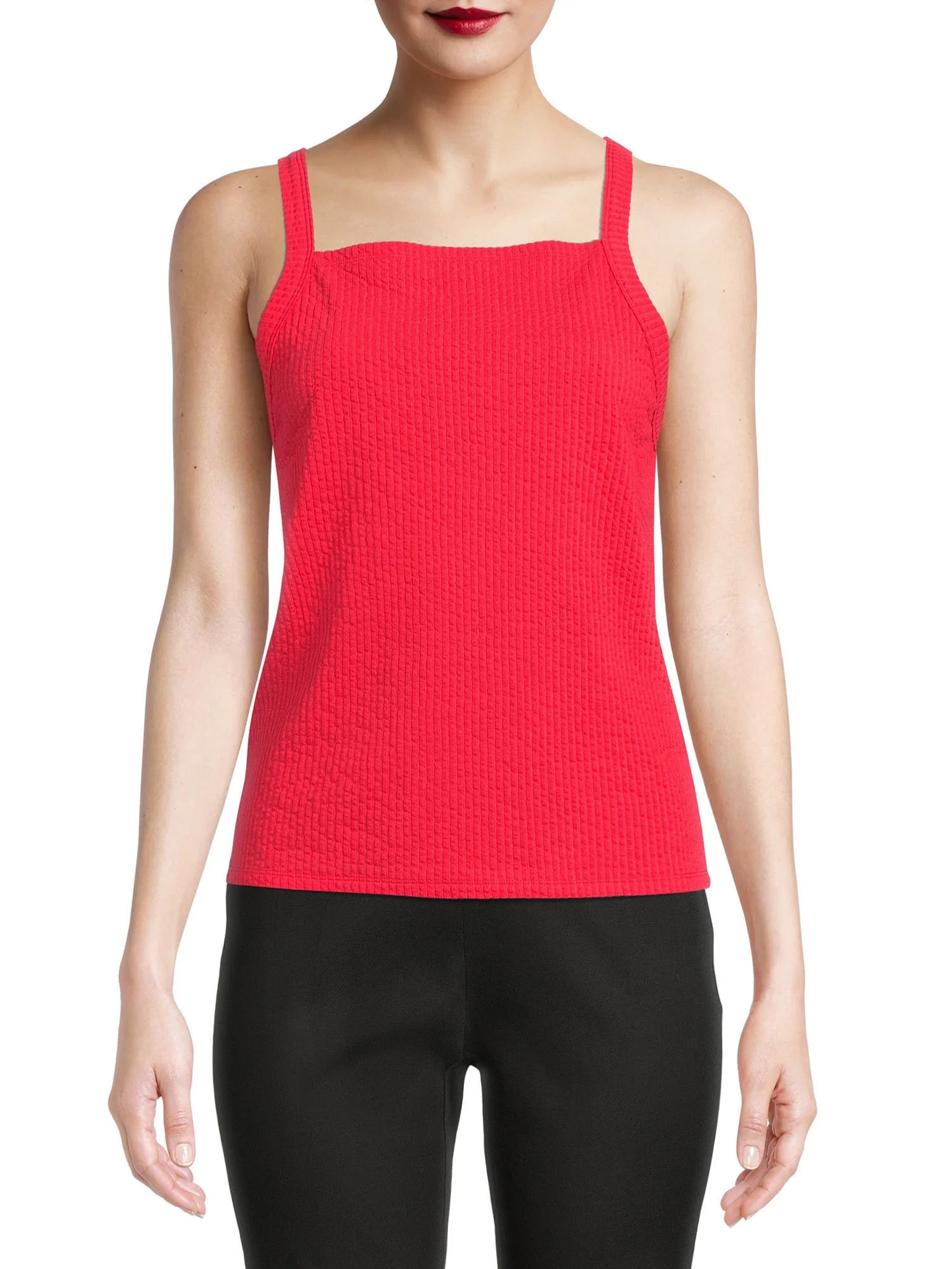 Time and Tru Women's Square Neck Tank Top | Walmart (US)