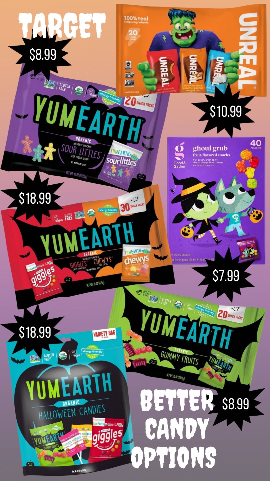 If you’re passing out candy this Halloween, consider getting the better options! These are some of our favorites that are free from all the unnecessary junk! 🙌🏼

#LTKSaleAlert #LTKHalloween #LTKKids