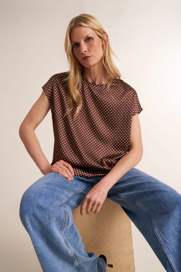 Didion Drape Top - Air Drape :: Etched Flora | MM LaFleur