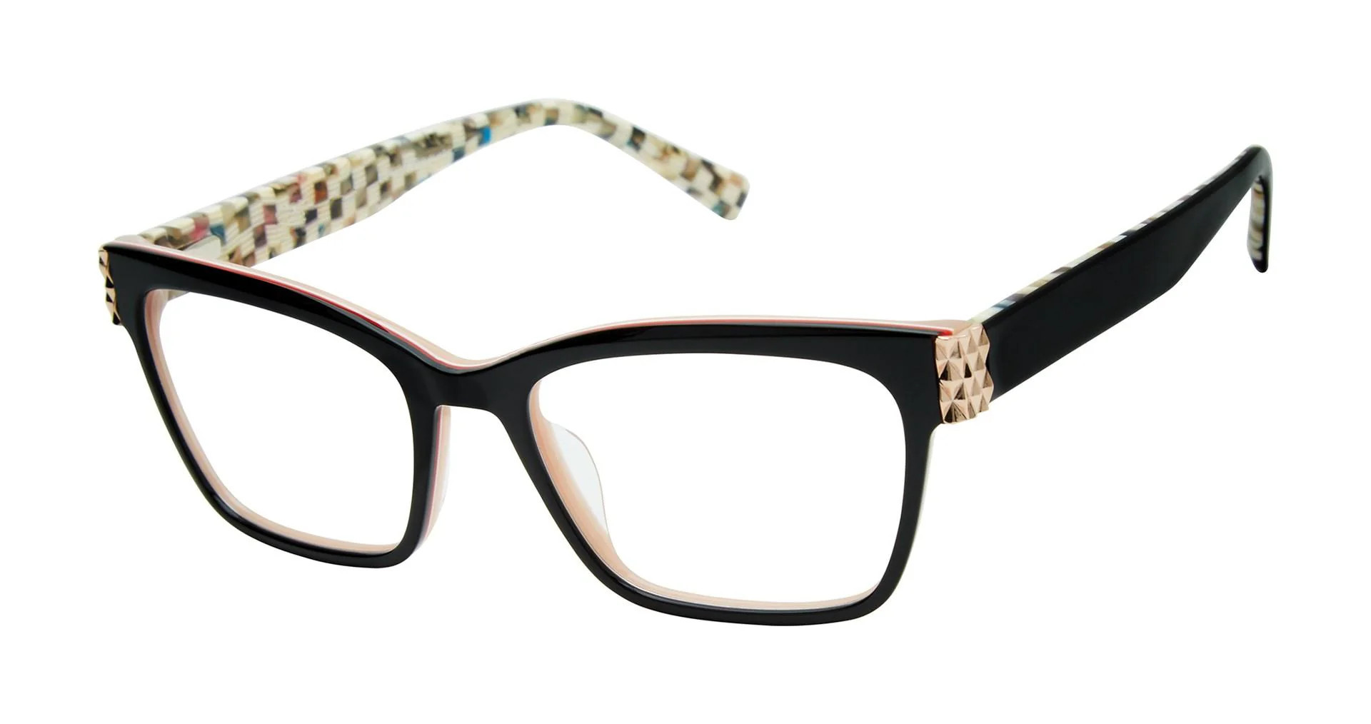 gx by GWEN STEFANI GX110 Eyeglasses BLK - Black Women Rectangle | Designer Optics
