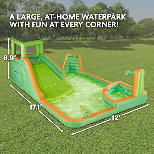 Sunny & Fun Four Corner Inflatable Water Slide Park – Heavy-Duty for Outdoor Fun - Climbing Wall, Sl | Amazon (US)
