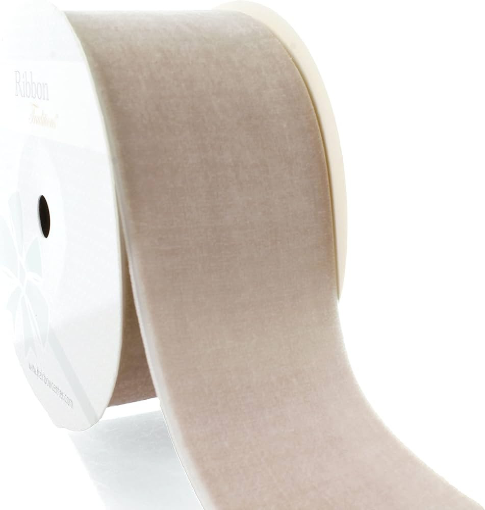 2" Velvet Ribbon 823 Taupe - 5 Yards - HairBow Center | Amazon (US)