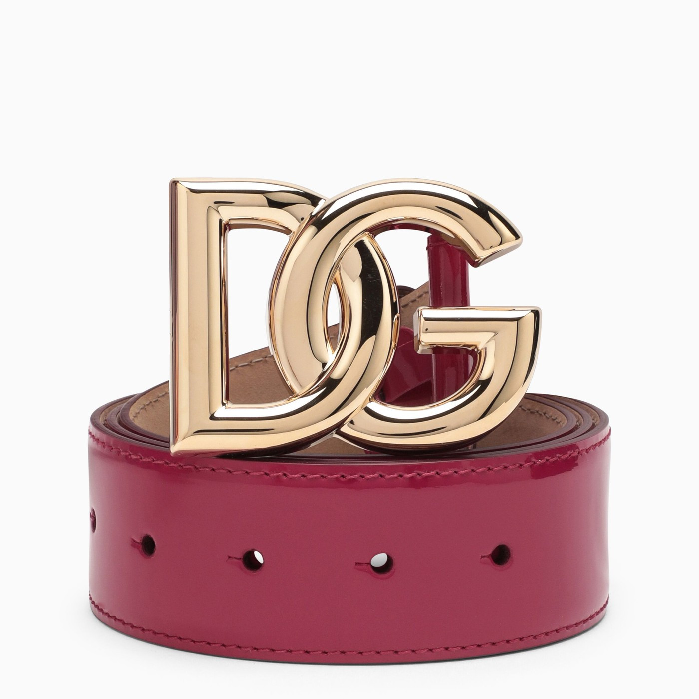 Cyclamen belt with gold DG plaque | The Double F