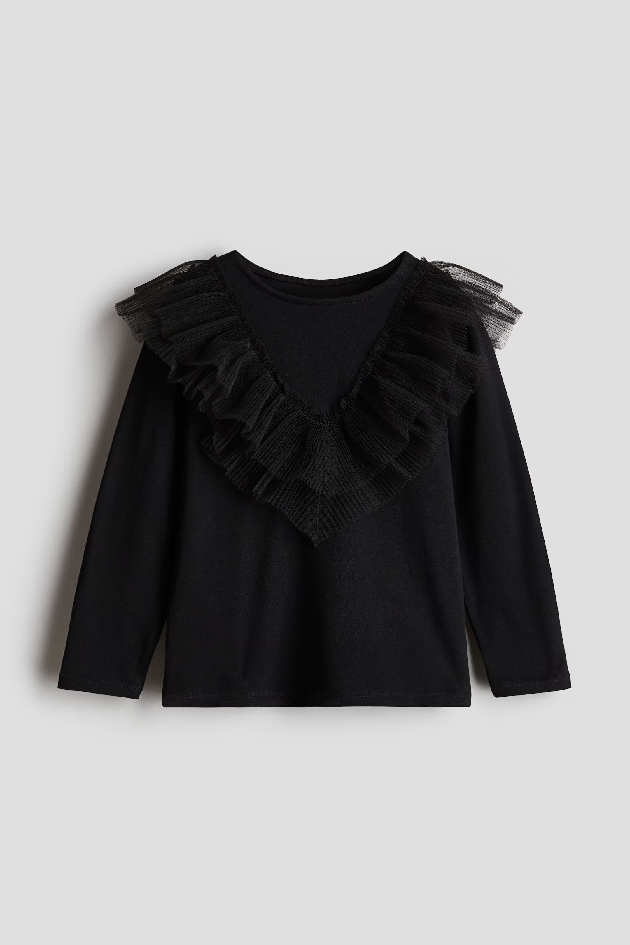 Flounce-Trimmed Cotton Top | H&M (US + CA)